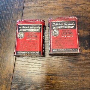 Vintage Natures Remedy Tins